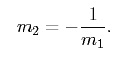 equation: m2 + -(1/m1)